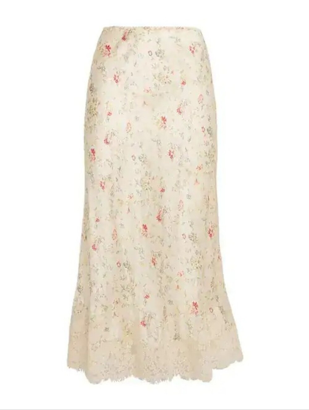 NWT Doen Elowen Flowering Meadow Cream Floral Midi Skirt